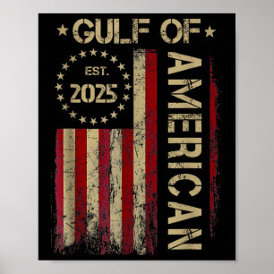 ガルフレトロ・オブ・アメリカEst 2025アメリカ国旗M ポスター