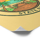 ガルフ州パークアラバマサークルバッジ ポスター (角)