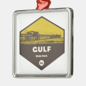 ガルフ州パーク，アラバマ メタルオーナメント (左)