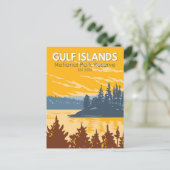 ガルフ諸島国立公園保護区カナダヴィンテージ ポストカード (スタンド正面)