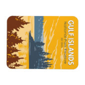 ガルフ諸島国立公園保護区カナダヴィンテージ マグネット (横)