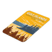 ガルフ諸島国立公園保護区カナダヴィンテージ マグネット (左側)