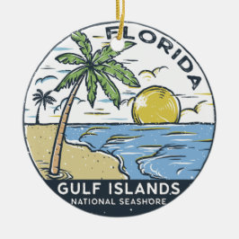 ガルフ諸島国立海岸フロリダヴィンテージ セラミックオーナメント