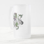 ガルブライスタータンチェックライオン フロストグラスビールジョッキ (正面左)