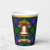 ガルブライスパーソナライズされたタータンチェッククリスマス 紙コップ (正面)