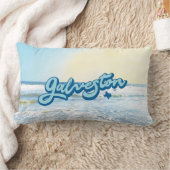 ガルベストンアイランドテキサス州(青) ランバークッション (ブランケット)