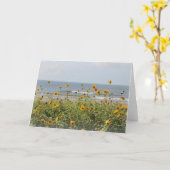 ガルベストンアイランドビーチフラワーグリーティングカード カード (黄色い花)