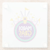 ガルベストンインスパイア、テキサス州、マルディグラスアーチ ガラスコースター (裏面)