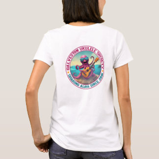 ガルベストンウクレレ女子タコラウンドバック Tシャツ