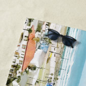 ガルベストンコースト、ビーチとシティビュー ビーチタオル (インサイチュ)