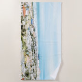 ガルベストンコースト、ビーチとシティビュー ビーチタオル (正面)