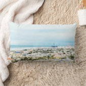 ガルベストンコースト、ビーチとシティビュー ランバークッション (ブランケット)