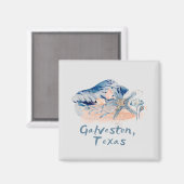 ガルベストンテキサス州シーシェル マグネット (正面/裏面)