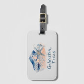 ガルベストンテキサス州シーシェル ラゲッジタグ (正面縦)