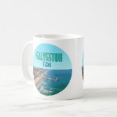 ガルベストンテキサス州ピアショアヴィンテージ コーヒーマグカップ (正面左)