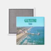 ガルベストンテキサス州ピアショアヴィンテージ マグネット (正面/裏面)