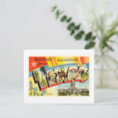 ガルベストンテキサス州TXオールドヴィンテージトラベル土産 ポストカード (スタンド正面)
