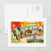 ガルベストンテキサス州TXオールドヴィンテージトラベル土産 ポストカード (正面/裏面)