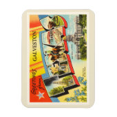 ガルベストンテキサス州TXオールドヴィンテージトラベル土産 マグネット (縦)