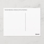 ガルベストンベイとテキサス州シティハーバーのチャート ポストカード (裏面)