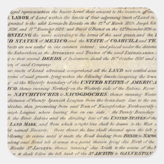 ガルベストンベイとテキサス州ランド スクエアシール (正面)