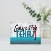 ガルベストンポストカードテキサス州サーフボード ポストカード (スタンド正面)