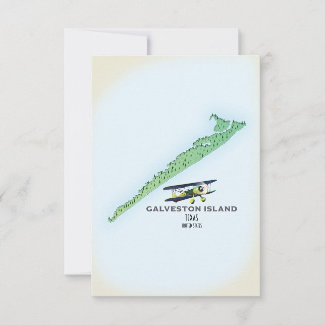 ガルベストン島テキサス州の米国の地図 (正面)