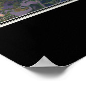 ガルベストン島テキサス州衛星地図ポスター ポスター (角)