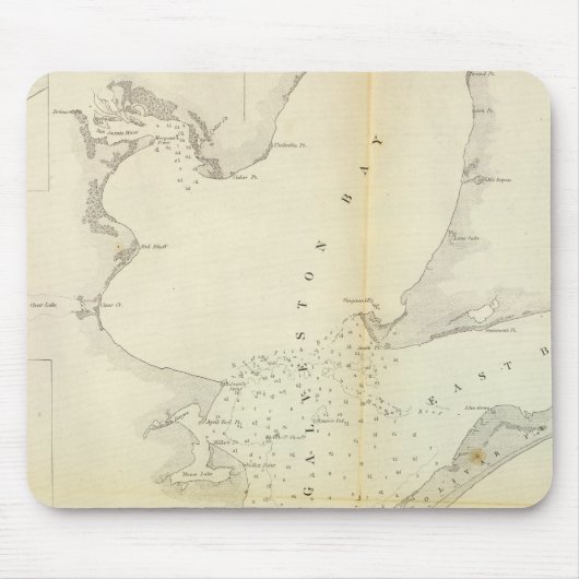 ガルベストン湾、テキサス州 マウスパッド (正面)