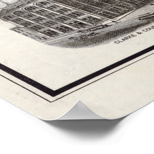 ガルベストン県テキサス州の地図1902 ポスター (角)