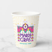 ガルベストン，テキサス州，マルディグラスアーチドット 紙コップ (正面)