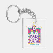 ガルベストン，テキサス州，マルディグラスアーチ キーホルダー (正面左)