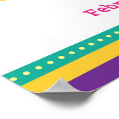 ガルベストン，テキサス州，マルディグラスサン ポスター (角)