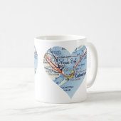 ガルベストンTXヴィンテージマップ コーヒーマグカップ (正面右)