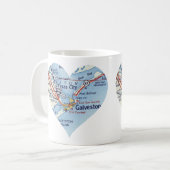 ガルベストンTXヴィンテージマップ コーヒーマグカップ (正面左)