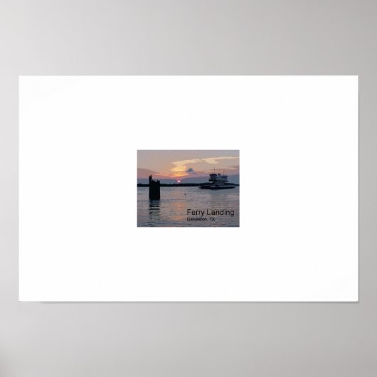 ガルベストンTX、フェリー着地 ポスター (正面)
