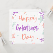 ガルポールズハッピーガレンティーンズデイヴァレンティーンズフラワーズ カード (正面/裏面インサイチュ)