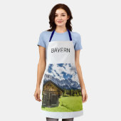 ガルミッシュパルテンカーチェンババリアAlpsパノラマ エプロン (着用した状態)