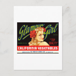 ガルモア・ガール・カリフォルニア野菜 ポストカード