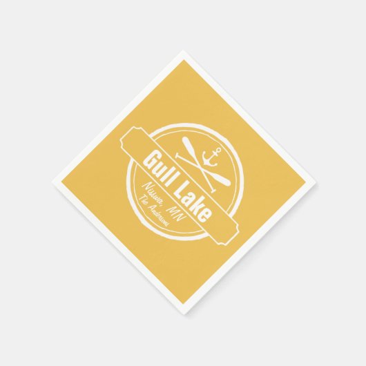 ガルレイクミネソタいかり、パドルズの町と名前 スタンダードカクテルナプキン (角)