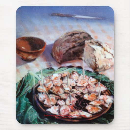 ガルレガのパルポ/ポルボ・アフェラ/ガリシアのタコ マウスパッド (正面)