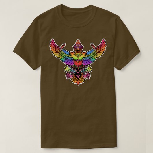 ガルーダ神ウィングレインボーコア Tシャツ (デザイン正面)