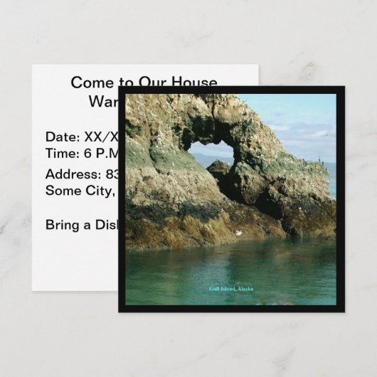 ガル島、アラスカ 招待状 (正面/裏面)