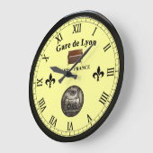 ガル・ド・リヨン～パリ・フランス～アップライト・ピアノ～  ラージ壁時計 (傾斜)