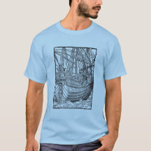 ガレオン帆走船Tシャツ