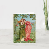 ガレガーリーンビクトリアンティンの日かわいいおもしろいヴィンテージ カード (正面)