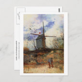 『ガレットの水車』、フィンセント・ファン・ゴッホ ポストカード (正面/裏面)