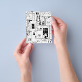 ガレニイリノイのコラージュ色のページ チラシ (手)