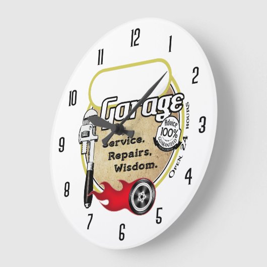 ガレパーソナライズされたージ ラージ壁時計 (傾斜)