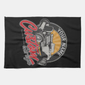 ガレパーソナライズされたー改造ジレトロカスタムロードスター キッチンタオル (横)